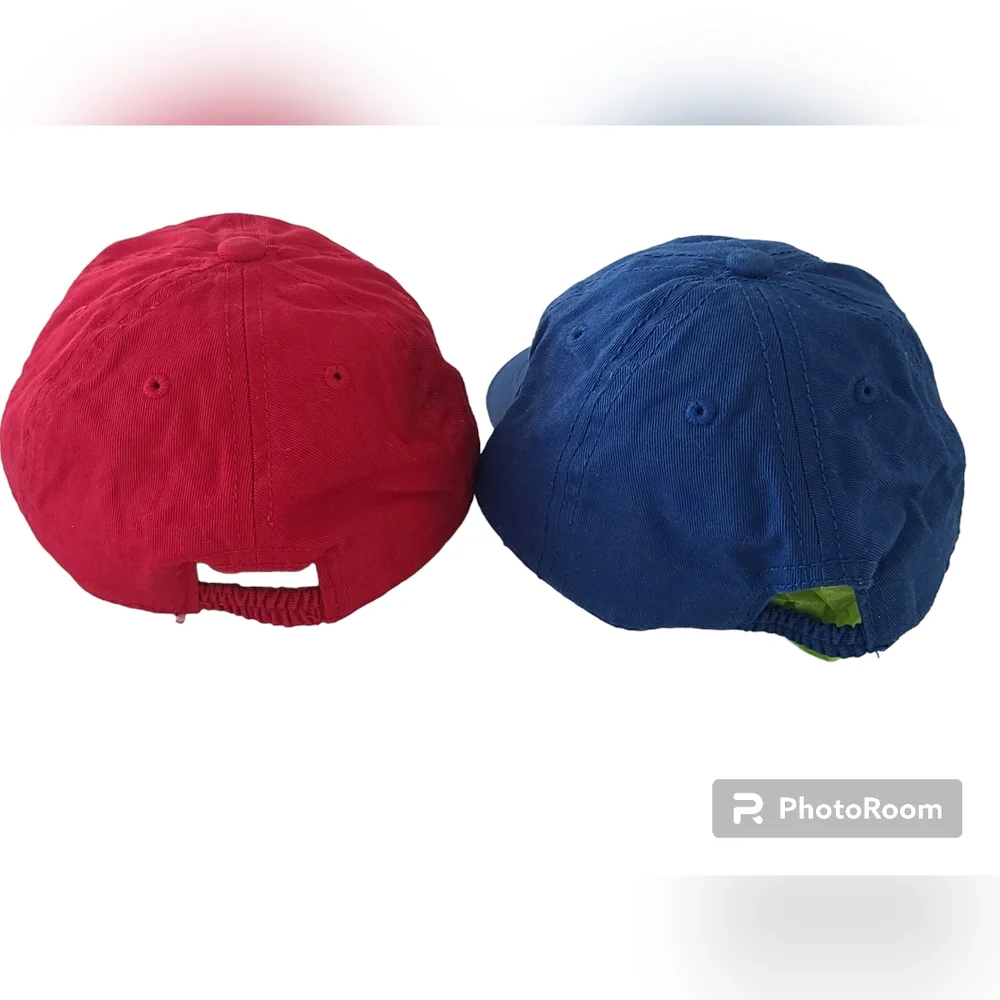 Superman and Spider Man Kids Boys hats Caps set Red Blue Size XS